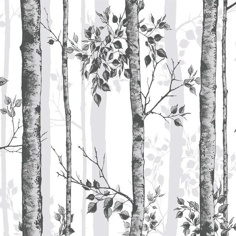 Closeup of a wallpaper showing its Monochrome, Nature pattern, color, and subtle texture.