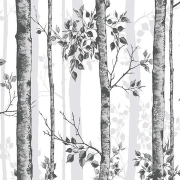 Closeup of a wallpaper showing its Monochrome, Nature pattern, color, and subtle texture.