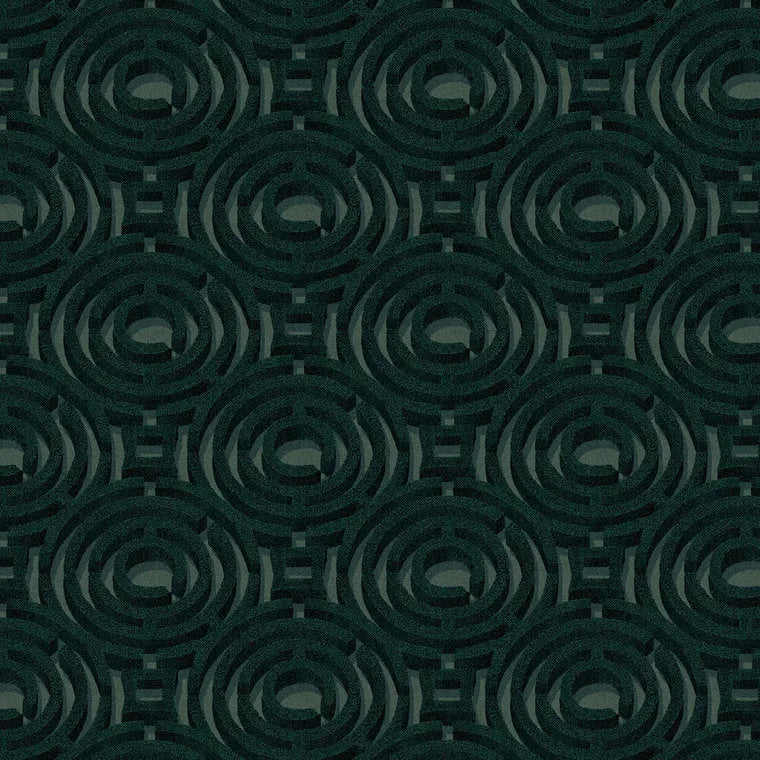 Closeup of a wallpaper showing its Circles, Contemporary, Geometric, Monochrome pattern, color, and subtle texture.