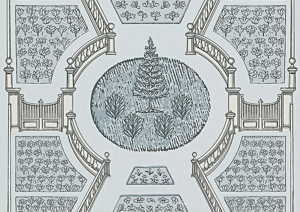Wallpaper installed in a room showing its full pattern, color