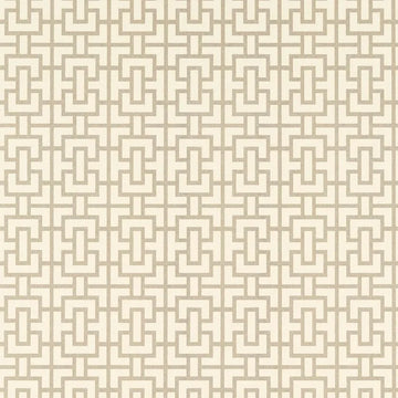 Closeup of a wallpaper showing its Art-Deco, Chainlink, Contemporary, Neutrals, Two-tone pattern, color, and subtle texture.