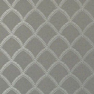 Closeup of a wallpaper showing its Art-Deco, Contemporary, Two-tone pattern, color, and subtle texture.