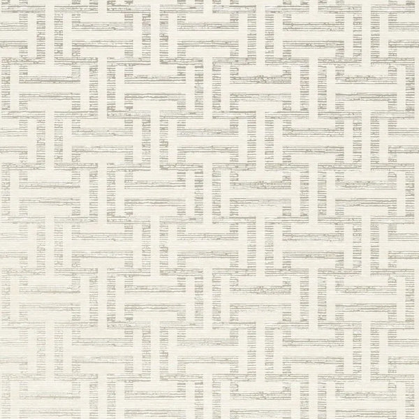 Closeup of a wallpaper showing its Geometric, Neutrals, Two-tone pattern, color, and subtle texture.