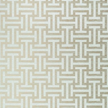 Closeup of a wallpaper showing its Geometric, Neutrals, Two-tone pattern, color, and subtle texture.