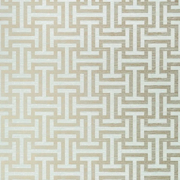 Closeup of a wallpaper showing its Geometric, Neutrals, Two-tone pattern, color, and subtle texture.