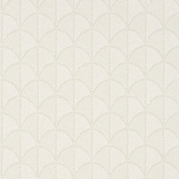 Closeup of a wallpaper showing its Art-Deco, Geometric, Neutrals, Unicolour pattern, color, and subtle texture.