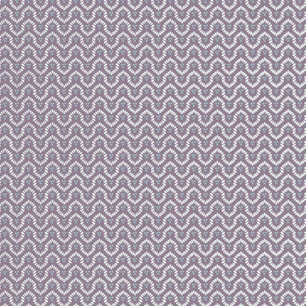 Closeup of a wallpaper showing its Art-Deco, Geometric, Two-tone pattern, color, and subtle texture.