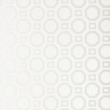 Closeup of a wallpaper showing its Art-Deco, Circles, Geometric, Monochrome, Two-tone pattern, color, and subtle texture.