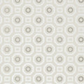 Closeup of a wallpaper showing its Art-Deco, Best-Seller, Circles, Geometric, Monochrome, Two-tone pattern, color, and subtle texture.