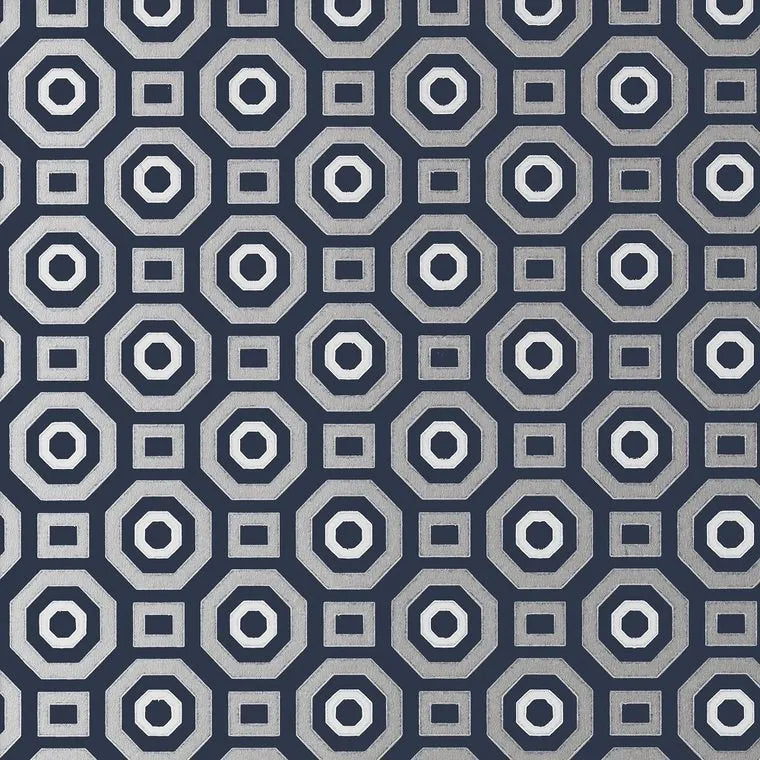 Closeup of a wallpaper showing its Art-Deco, Circles, Geometric, Two-tone pattern, color, and subtle texture.