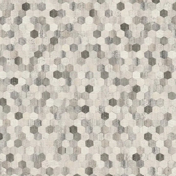 Closeup of a wallpaper showing its Contemporary, Dots, Geometric, Grey, Monochrome pattern, color, and subtle texture.