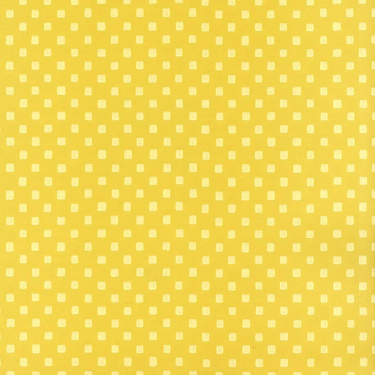 Closeup of a wallpaper showing its Contemporary, Dots, Sun-Kissed, Two-tone, Yellow pattern, color, and subtle texture.