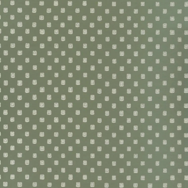 Closeup of a wallpaper showing its Contemporary, Dots, Green, Two-tone pattern, color, and subtle texture.