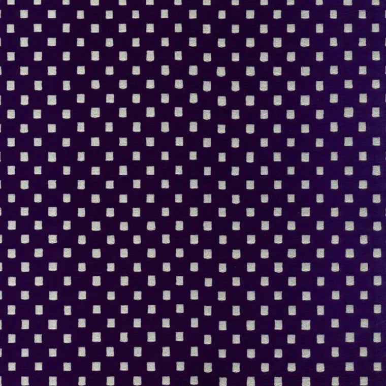 Closeup of a wallpaper showing its Contemporary, Dots, Purple, Two-tone pattern, color, and subtle texture.