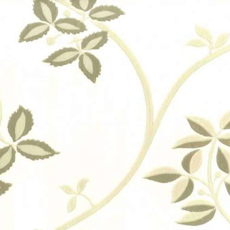 Closeup of a wallpaper showing its Contemporary, Cream, Floral, Neutrals, Two-tone pattern, color, and subtle texture.