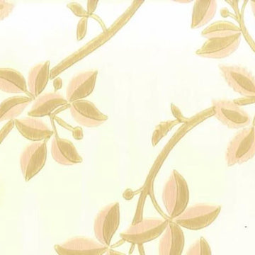 Closeup of a wallpaper showing its Contemporary, Floral, Neutrals, Two-tone pattern, color, and subtle texture.