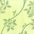 Closeup of a wallpaper showing its Contemporary, Floral, Green, Two-tone pattern, color, and subtle texture.