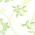 Closeup of a wallpaper showing its Contemporary, Floral, Green, Two-tone pattern, color, and subtle texture.