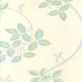 Closeup of a wallpaper showing its Contemporary, Cream, Floral, Green, Two-tone pattern, color, and subtle texture.