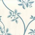 Closeup of a wallpaper showing its Blue, Contemporary, Floral, Two-tone pattern, color, and subtle texture.