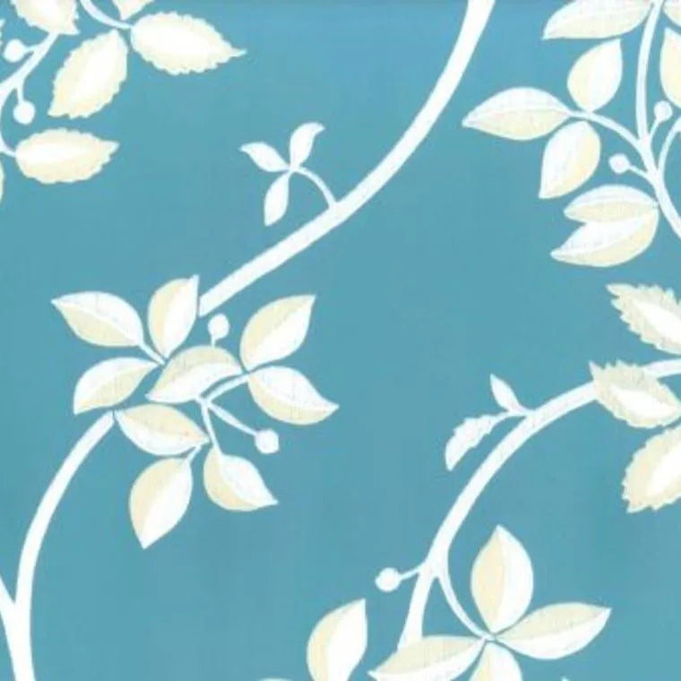 Closeup of a wallpaper showing its Blue, Contemporary, Floral, Two-tone pattern, color, and subtle texture.