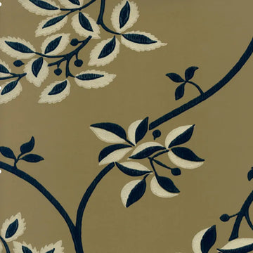 Closeup of a wallpaper showing its Contemporary, Floral, Two-tone pattern, color, and subtle texture.