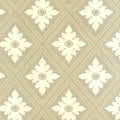 Closeup of a wallpaper showing its Contemporary, Floral, Geometric, Neutrals, Two-tone pattern, color, and subtle texture.