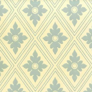 Closeup of a wallpaper showing its Floral, Geometric, Green, Neutrals, Two-tone pattern, color, and subtle texture.