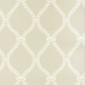 Closeup of a wallpaper showing its Contemporary, Neutrals, Trellis, Two-tone pattern, color, and subtle texture.