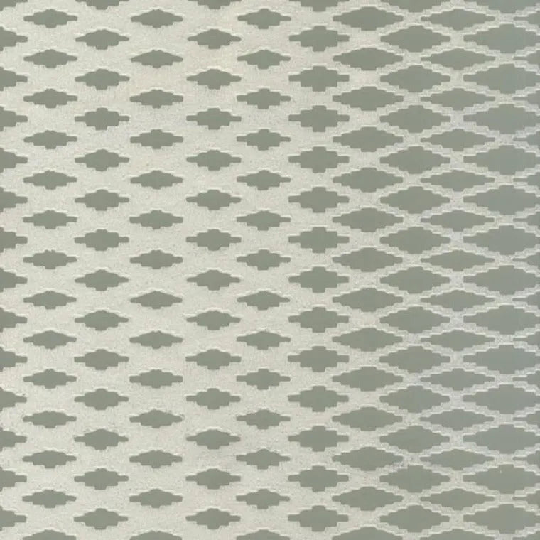 Closeup of a wallpaper showing its Contemporary, Geometric, Green, Two-tone pattern, color, and subtle texture.