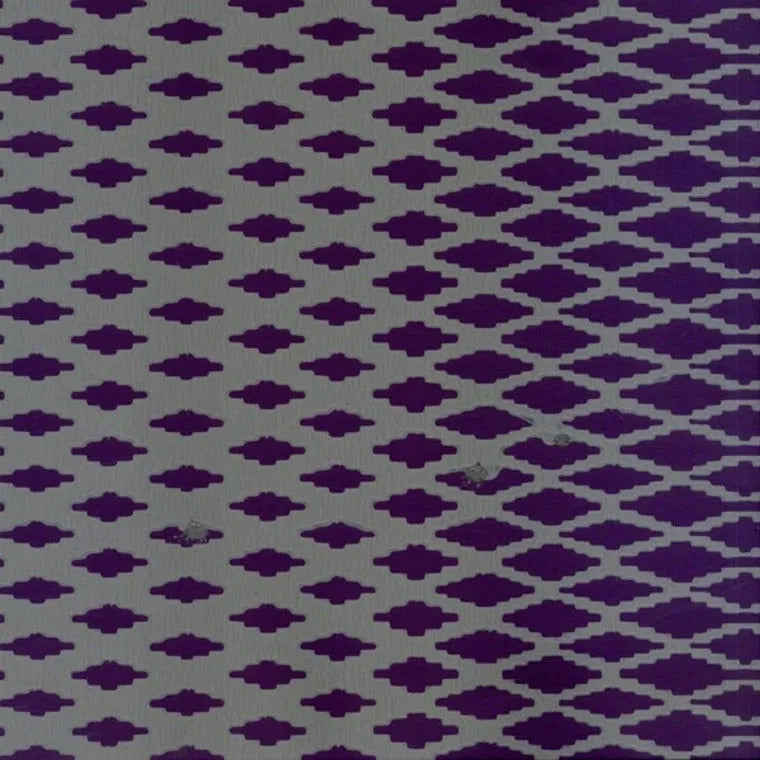 Closeup of a wallpaper showing its Contemporary, Geometric, Purple, Two-tone pattern, color, and subtle texture.