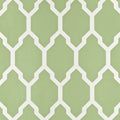 Closeup of a wallpaper showing its Contemporary, Geometric, Green, Trellis, Two-tone pattern, color, and subtle texture.