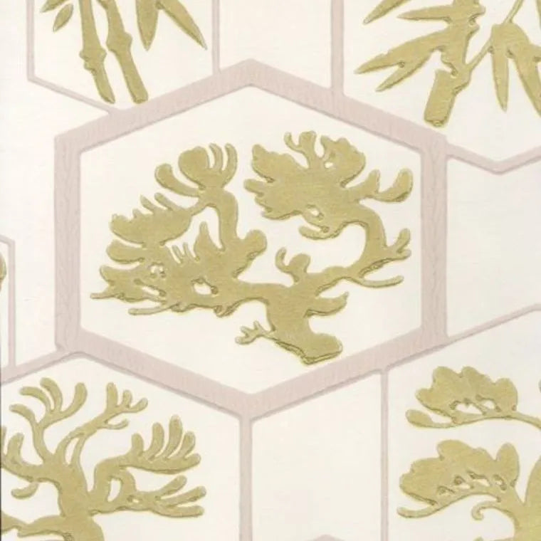 Closeup of a wallpaper showing its Contemporary, Geometric, Neutrals pattern, color, and subtle texture.