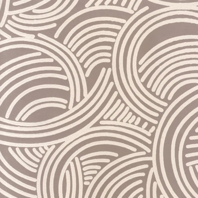 Closeup of a wallpaper showing its Geometric, Neutrals, Trellis, Two-tone pattern, color, and subtle texture.