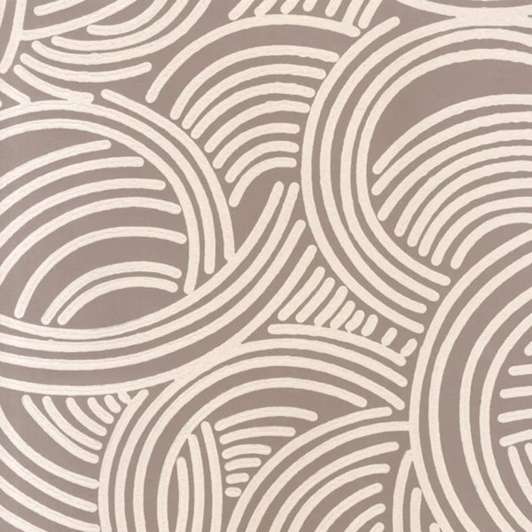 Closeup of a wallpaper showing its Geometric, Neutrals, Trellis, Two-tone pattern, color, and subtle texture.