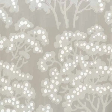 Closeup of a wallpaper showing its Contemporary, Floral, Monochrome, Nature, Two-tone pattern, color, and subtle texture.