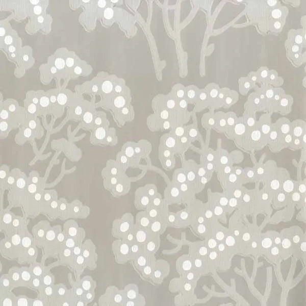 Closeup of a wallpaper showing its Contemporary, Floral, Monochrome, Nature, Two-tone pattern, color, and subtle texture.