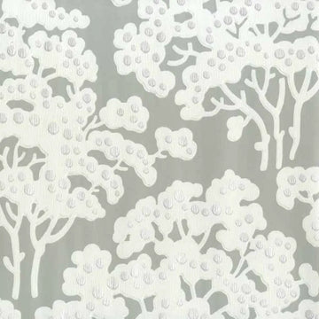 Closeup of a wallpaper showing its Contemporary, Floral, Green, Nature, Two-tone pattern, color, and subtle texture.