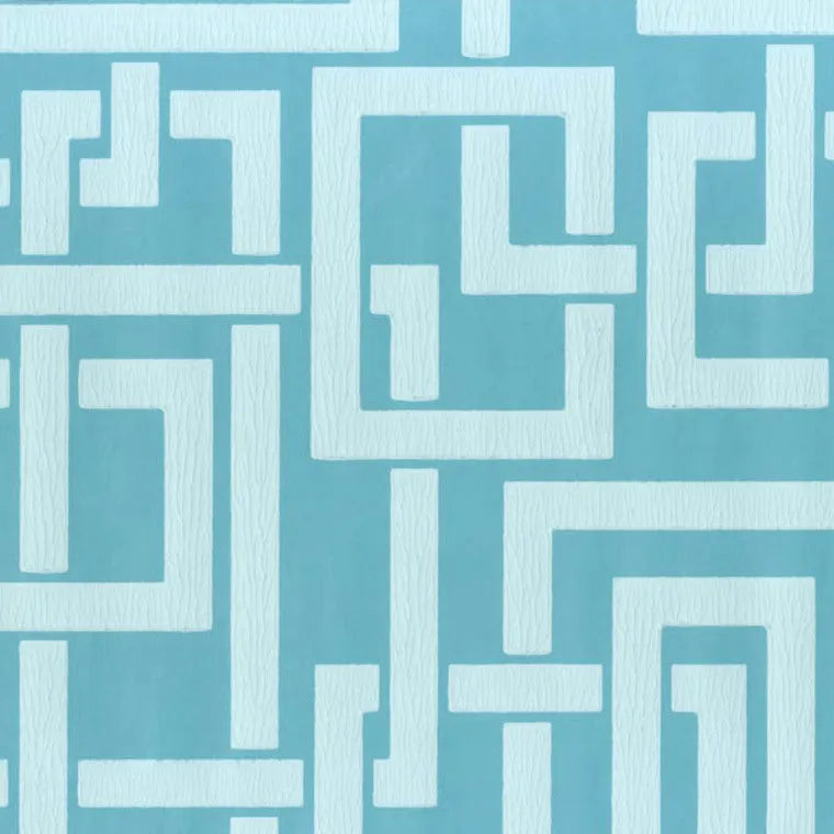 Closeup of a wallpaper showing its Blue, Contemporary, Geometric, Two-tone pattern, color, and subtle texture.