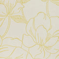 Closeup of a wallpaper showing its Contemporary, Floral, Nature, Neutrals, Yellow pattern, color, and subtle texture.