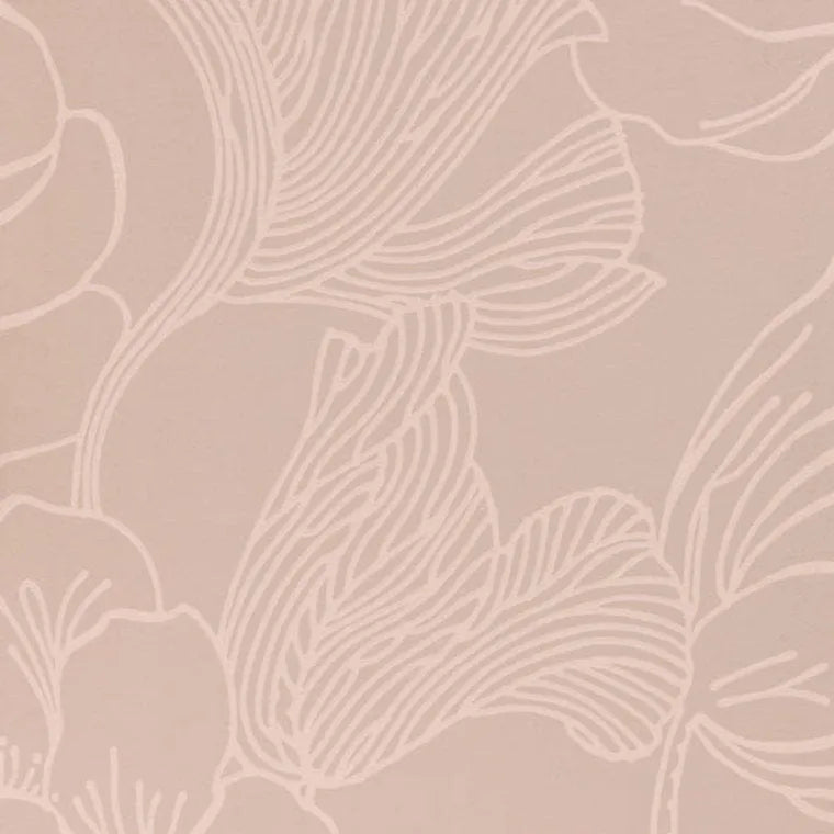 Closeup of a wallpaper showing its Contemporary, Floral, Nature, Pink pattern, color, and subtle texture.