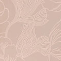 Closeup of a wallpaper showing its Contemporary, Floral, Nature, Pink pattern, color, and subtle texture.