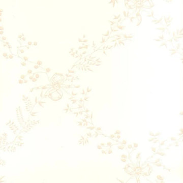 Closeup of a wallpaper showing its Floral, Neutrals, Trellis, Two-tone, Yellow pattern, color, and subtle texture.