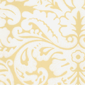 Closeup of a wallpaper showing its Damask, Gold, Two-tone, Yellow pattern, color, and subtle texture.