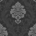 Closeup of a wallpaper showing its Damask, Monochrome, Textures pattern, color, and subtle texture.