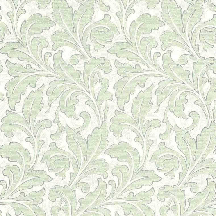 Closeup of a wallpaper showing its Floral, Pastels, Two-tone pattern, color, and subtle texture.