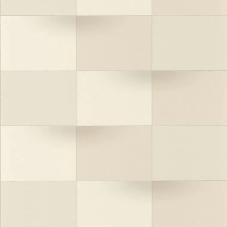 Closeup of a wallpaper showing its Contemporary, Geometric, Neutrals, Two-tone pattern, color, and subtle texture.