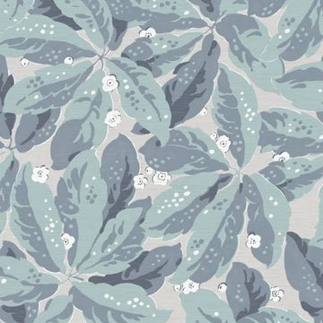 Closeup of a wallpaper showing its Contemporary, Floral, Nature, Two-tone pattern, color, and subtle texture.