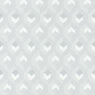 Closeup of a wallpaper showing its Contemporary, Geometric, Monochrome, Two-tone pattern, color, and subtle texture.