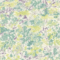 Closeup of a wallpaper showing its Floral, Multicolour, Nature pattern, color, and subtle texture.